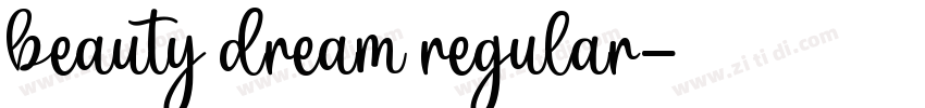 beauty dream regular字体转换